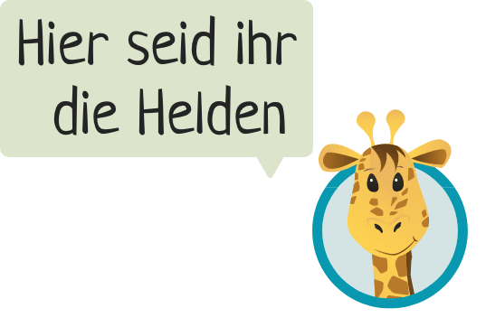 Sprechblase einer Giraffe